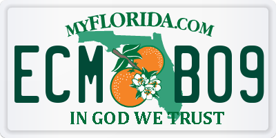 FL license plate ECMB09