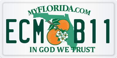 FL license plate ECMB11