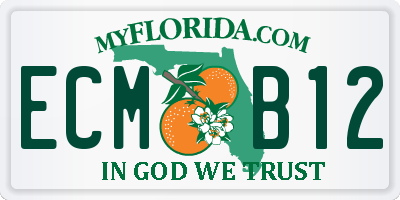FL license plate ECMB12
