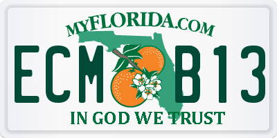 FL license plate ECMB13