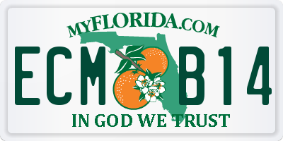 FL license plate ECMB14