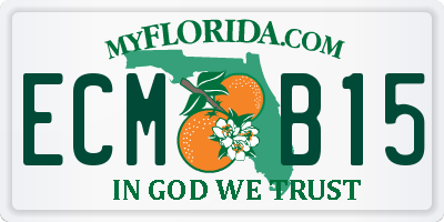 FL license plate ECMB15