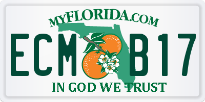 FL license plate ECMB17