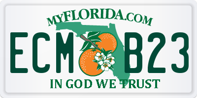 FL license plate ECMB23