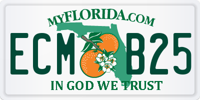 FL license plate ECMB25