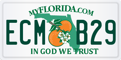 FL license plate ECMB29