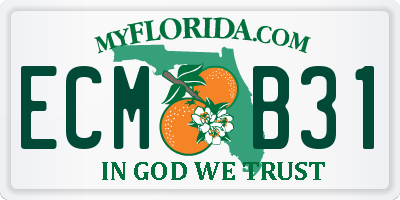 FL license plate ECMB31