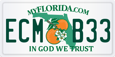 FL license plate ECMB33