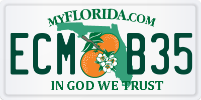 FL license plate ECMB35