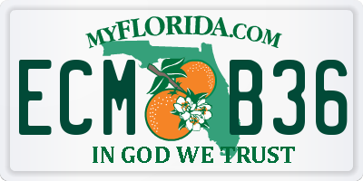 FL license plate ECMB36