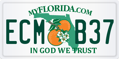 FL license plate ECMB37