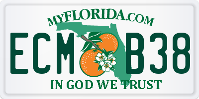 FL license plate ECMB38
