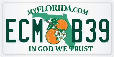 FL license plate ECMB39