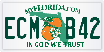 FL license plate ECMB42