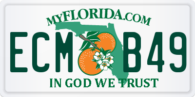 FL license plate ECMB49