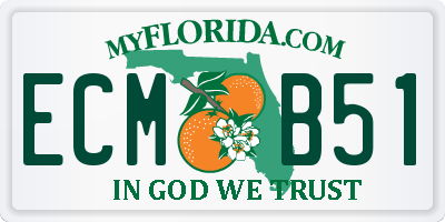 FL license plate ECMB51