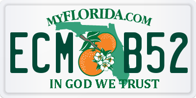FL license plate ECMB52