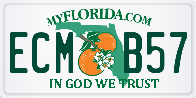 FL license plate ECMB57