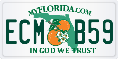 FL license plate ECMB59