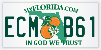 FL license plate ECMB61