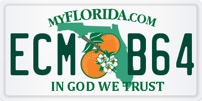 FL license plate ECMB64