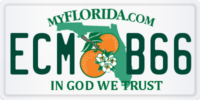 FL license plate ECMB66