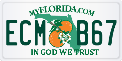 FL license plate ECMB67