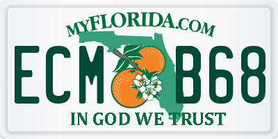 FL license plate ECMB68