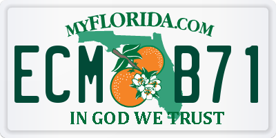 FL license plate ECMB71