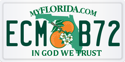 FL license plate ECMB72