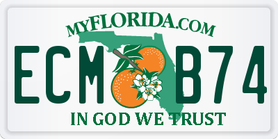 FL license plate ECMB74