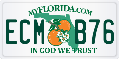 FL license plate ECMB76