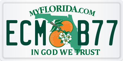FL license plate ECMB77