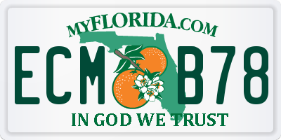 FL license plate ECMB78