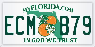 FL license plate ECMB79