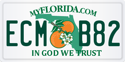 FL license plate ECMB82