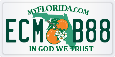 FL license plate ECMB88