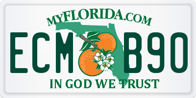 FL license plate ECMB90