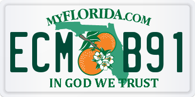 FL license plate ECMB91