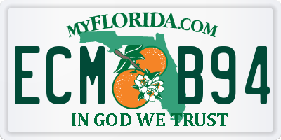 FL license plate ECMB94