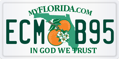 FL license plate ECMB95