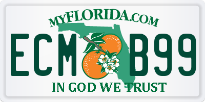 FL license plate ECMB99