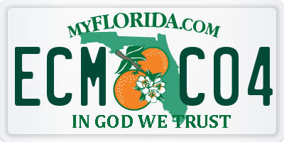 FL license plate ECMC04