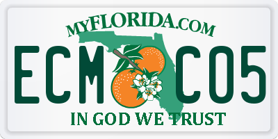 FL license plate ECMC05
