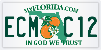 FL license plate ECMC12