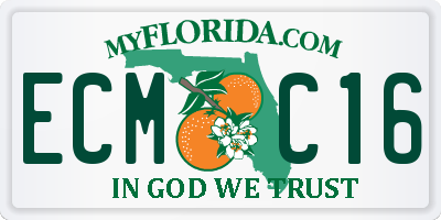 FL license plate ECMC16