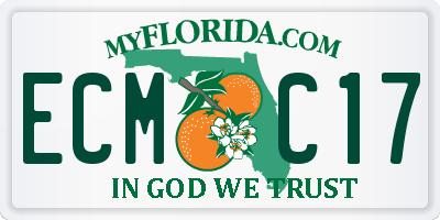 FL license plate ECMC17
