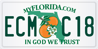 FL license plate ECMC18