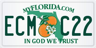 FL license plate ECMC22