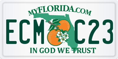 FL license plate ECMC23